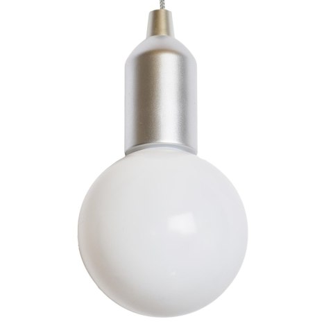 Lampa wisząca żarówka srebrna L