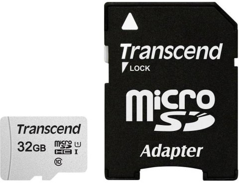 MEMORY MICRO SDHC 32GB W/ADAPT/C10 TS32GUSD300S-A TRANSCEND