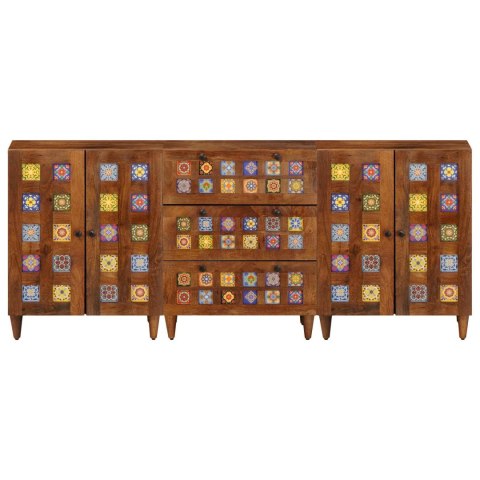 Bufet 3 pcs orzech włoski Drewno z mango