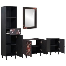 Zestaw Szafek Łazienkowych z szufladą 4 pcs Drewno z mango