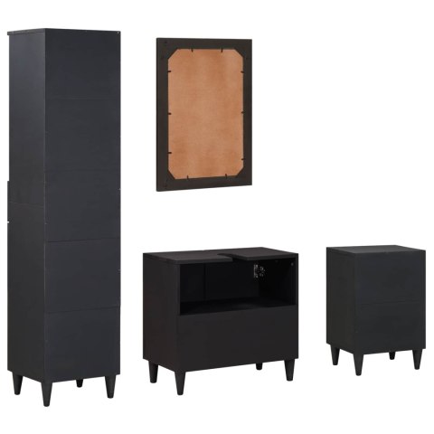 Zestaw Szafek Łazienkowych z szufladą 4 pcs Drewno z mango