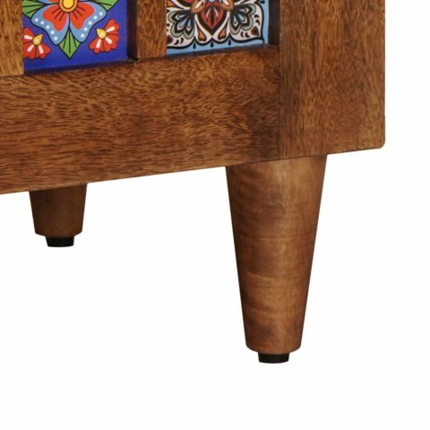 Zestaw mebli łazienkowych 3 pcs orzech włoski Drewno z mango