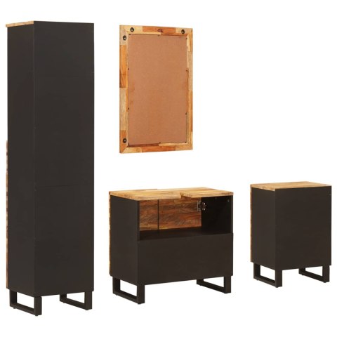 Zestawy łazienkowe z szufladą z półką Naturalny Drewno z mango