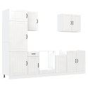Zestaw szafek kuchennych 7 -częściowy, Lucca, biały o wysokim połysku