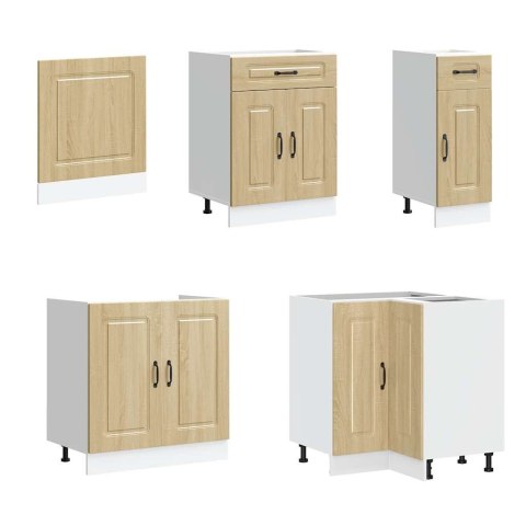 Zestaw szafek kuchennych, Kalmar, 11-częściowy, dąb sonoma