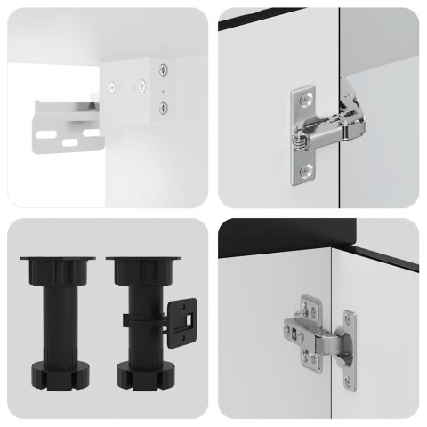 Zestaw szafek kuchennych, Kalmar, 4-częściowy, czarna