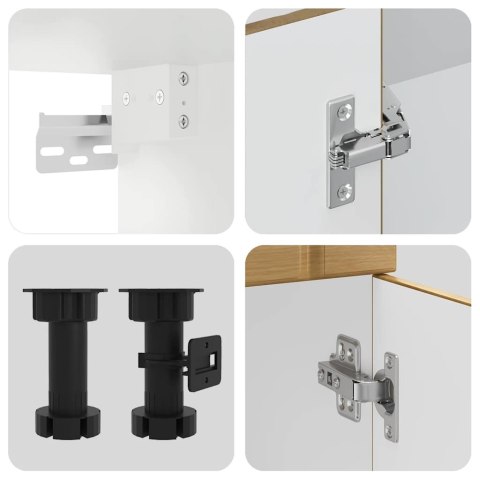 Zestaw szafek kuchennych, Kalmar, 4-częściowy, dąb artisan