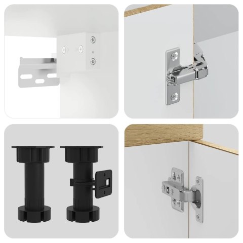 Zestaw szafek kuchennych, Kalmar, 4-częściowy, dąb sonoma