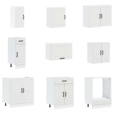 Zestaw szafek kuchennych Lucca, 14-częściowy, biała