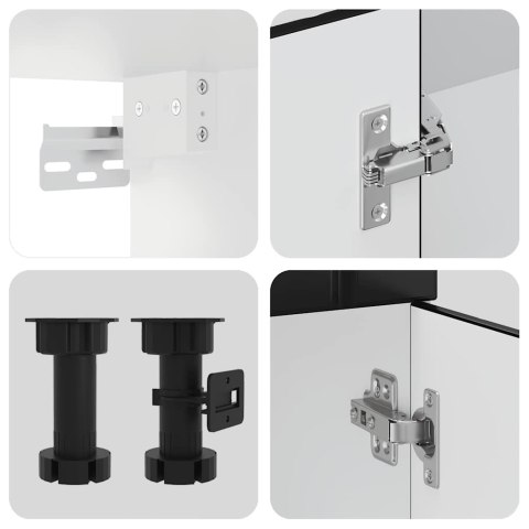 Zestaw szafek kuchennych Lucca, 14-częściowy, czarna