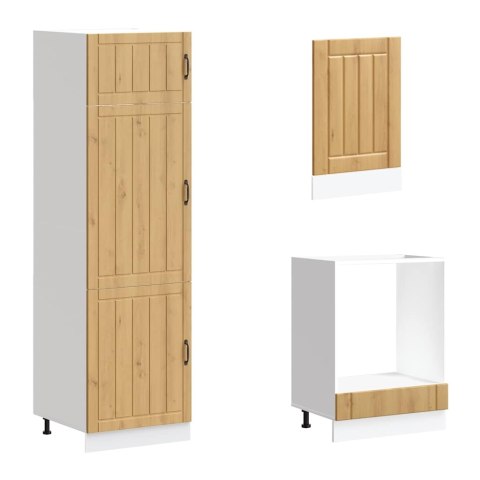 Zestaw szafek kuchennych, Lucca, 7-częściowy, dąb artisan