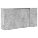 Biurko recepcyjne betonowe szare 200x50x103,5 cm drewno klejone