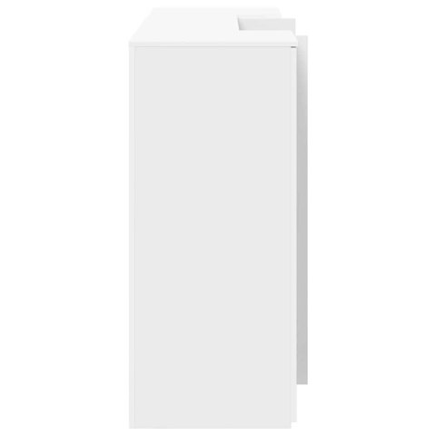 Biurko recepcyjne białe 200x50x103,5 cm Drewno konstrukcyjne