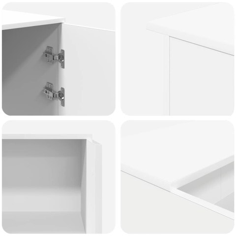 Biurko recepcyjne białe 200x50x103,5 cm Drewno konstrukcyjne