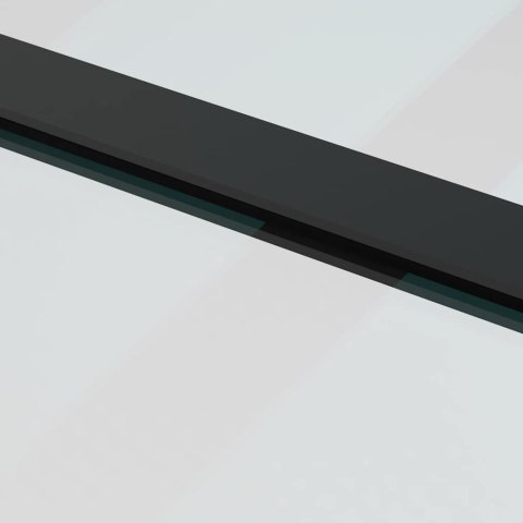 Drzwi przesuwne z osprzętem, 90x205 cm, szkło ESG i aluminium