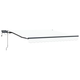 Markiza zwijana Ze LED Lights Biały 300 x 250 cm tkanina