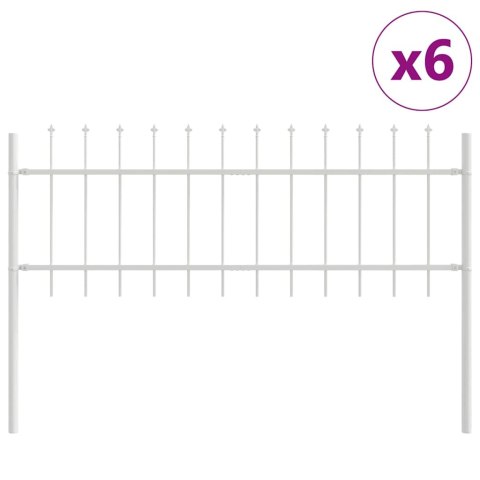 Ogrodzenie Ogrodowe 6 pcs Biały 10,2 x 0,6 m