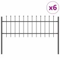 Ogrodzenie Ogrodowe 6 pcs Szary 10,2 x 0,6 m