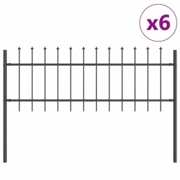 Ogrodzenie Ogrodowe 6 pcs Szary 10,2 x 0,6 m