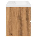 Szafka z wbudowaną umywalką, dąb artisan