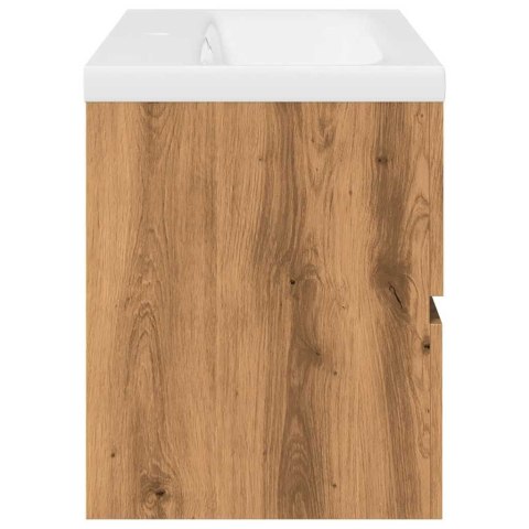 Szafka z wbudowaną umywalką, dąb artisan