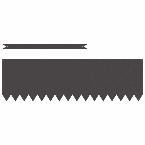 Krawężnik do trawnika 50 pcs Czarny 100 x 0.05 x 20 cm