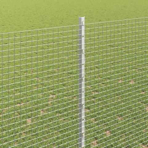 Ogrodzenie z słupkiem Srebrny 1,5 x 50 m Stal
