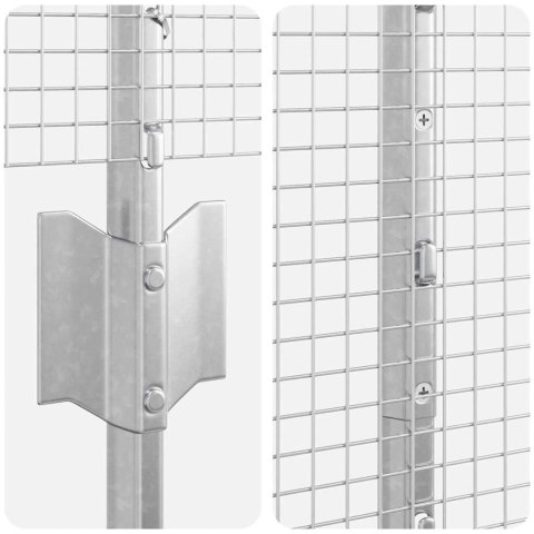 Ogrodzenie z słupkiem Srebrny 1,5 x 50 m Stal