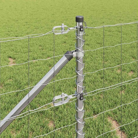 Ogrodzenie z słupkiem Srebrny 0,4 x 50 m Stal