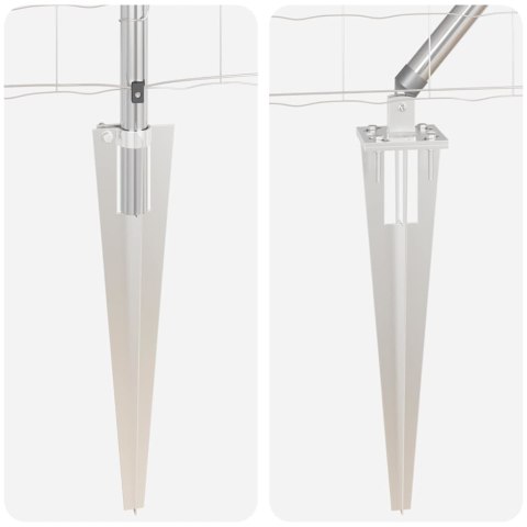 Ogrodzenie z słupkiem Srebrny 0,4 x 50 m Stal