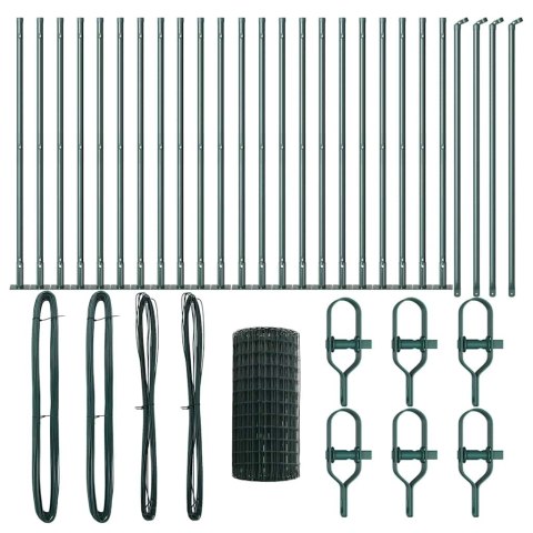Ogrodzenie z słupkiem Zielony 0,6 x 50 m Stal i PVC
