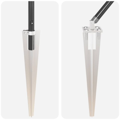 Słupek ogrodzeniowy. 26 pcs Szary 3,2 x 3,2 x 140 cm