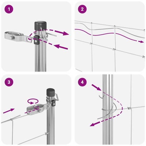 Słupek ogrodzeniowy. Galwanizowany 50 x 1,6 m Stal