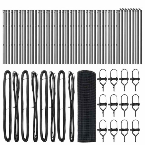 Słupek ogrodzeniowy. Szary 100 x 0,6 m (siatka 19 x 19 mm)