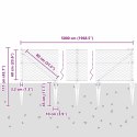 Ogrodzenie z słupkami Szary 0.6 x 50 m Stal pokryta PCV