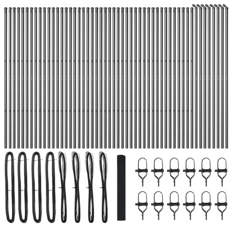 Słupek ogrodzeniowy. Szary 100 x 1 m (siatka 16 x 16 mm)