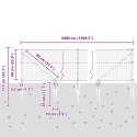 Słupek ogrodzeniowy. Szary 50 x 0,6 m (siatka 50 mm) Stal i PVC