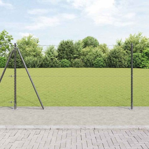 Słupek ogrodzeniowy. Szary 50 x 1,2 m (siatka 50 mm) Stal i PVC