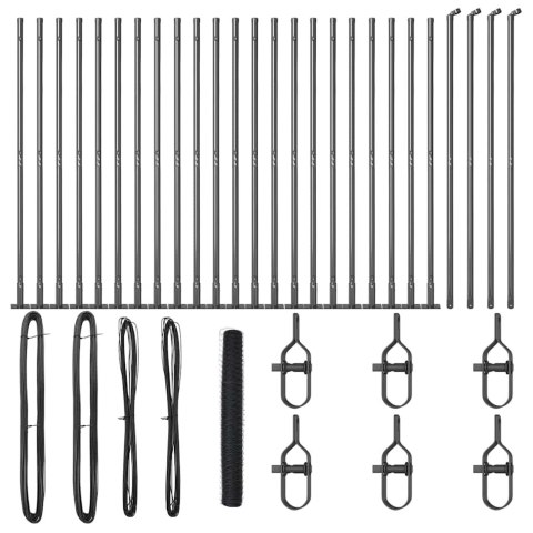 Słupek ogrodzeniowy. Szary 50 x 1,2 m (siatka 50 mm) Stal i PVC