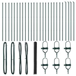 Słupek ogrodzeniowy. Szary 50 x 1,5 m (siatka 36 mm) Stal i PVC