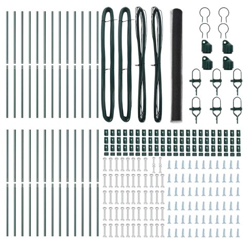 Słupek ogrodzeniowy. Szary 50 x 1,6 m (siatka 36 mm) Stal i PVC