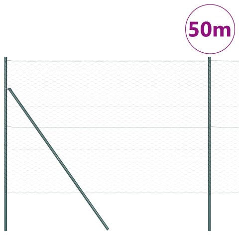 Słupek ogrodzeniowy. Szary 50 x 1,6 m (siatka 50 mm) Stal i PVC