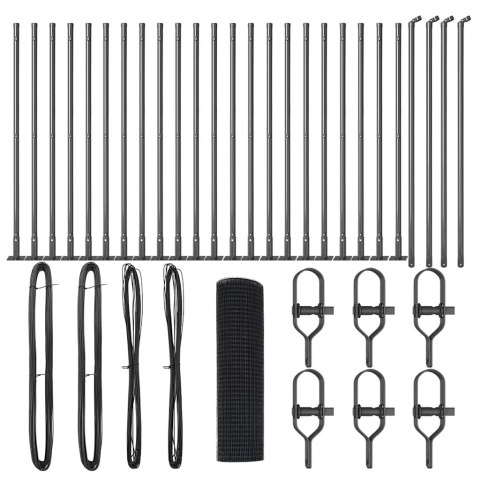 Słupek ogrodzeniowy. Szary 50 x 1 m (siatka 12 x 12 mm)