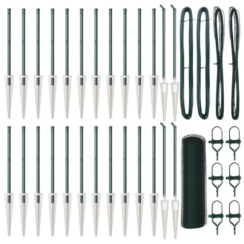 Słupek ogrodzeniowy. Zielony 50 x 0,5 m (rozmiar oczka 13 mm)