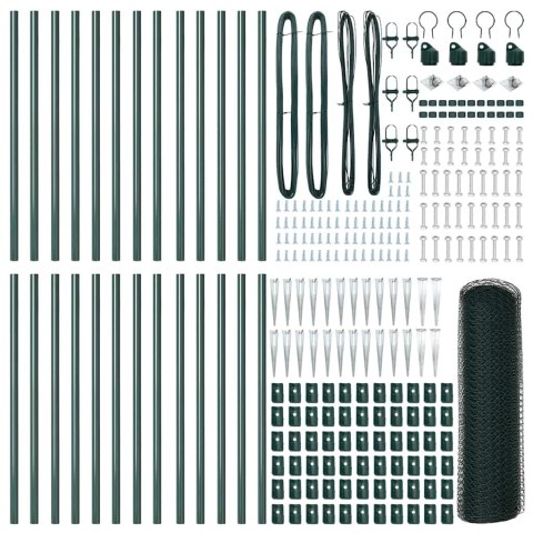 Słupek ogrodzeniowy. Zielony 50 x 0,6 m (siatka 13 mm)