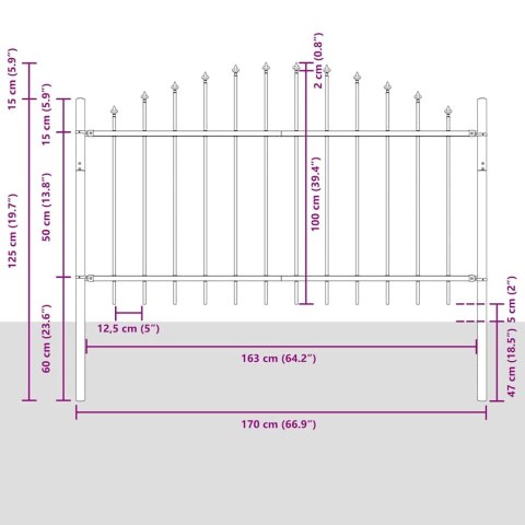 Ogrodzenie Ogrodowe 6 pcs Biały 170 x 140 cm