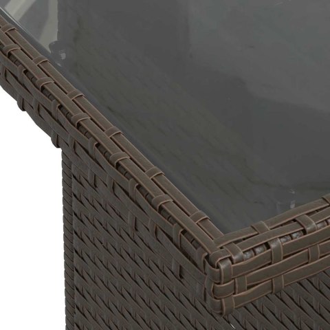 Zestaw Sof na Ogród z poduszką 9 pcs Brązowy Rattan poli