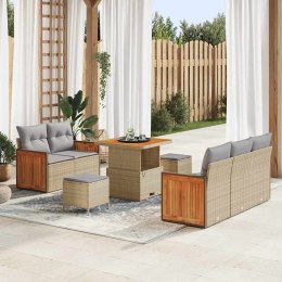 Zestaw Sof na Ogród z poduszką Beżowy Polirattan