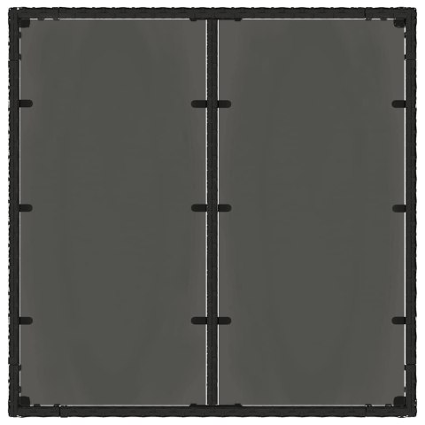 Zestaw do jadalni w ogrodzie 5 pcs Czarny polirattan