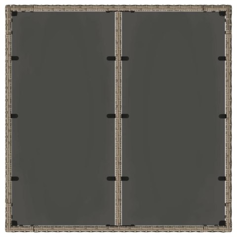 Zestaw do jadalni w ogrodzie 5 pcs Szary polirattan